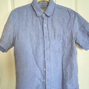 Men's L.L.Bean Linen Shirt, Slightly Fitted Short-Sleeve